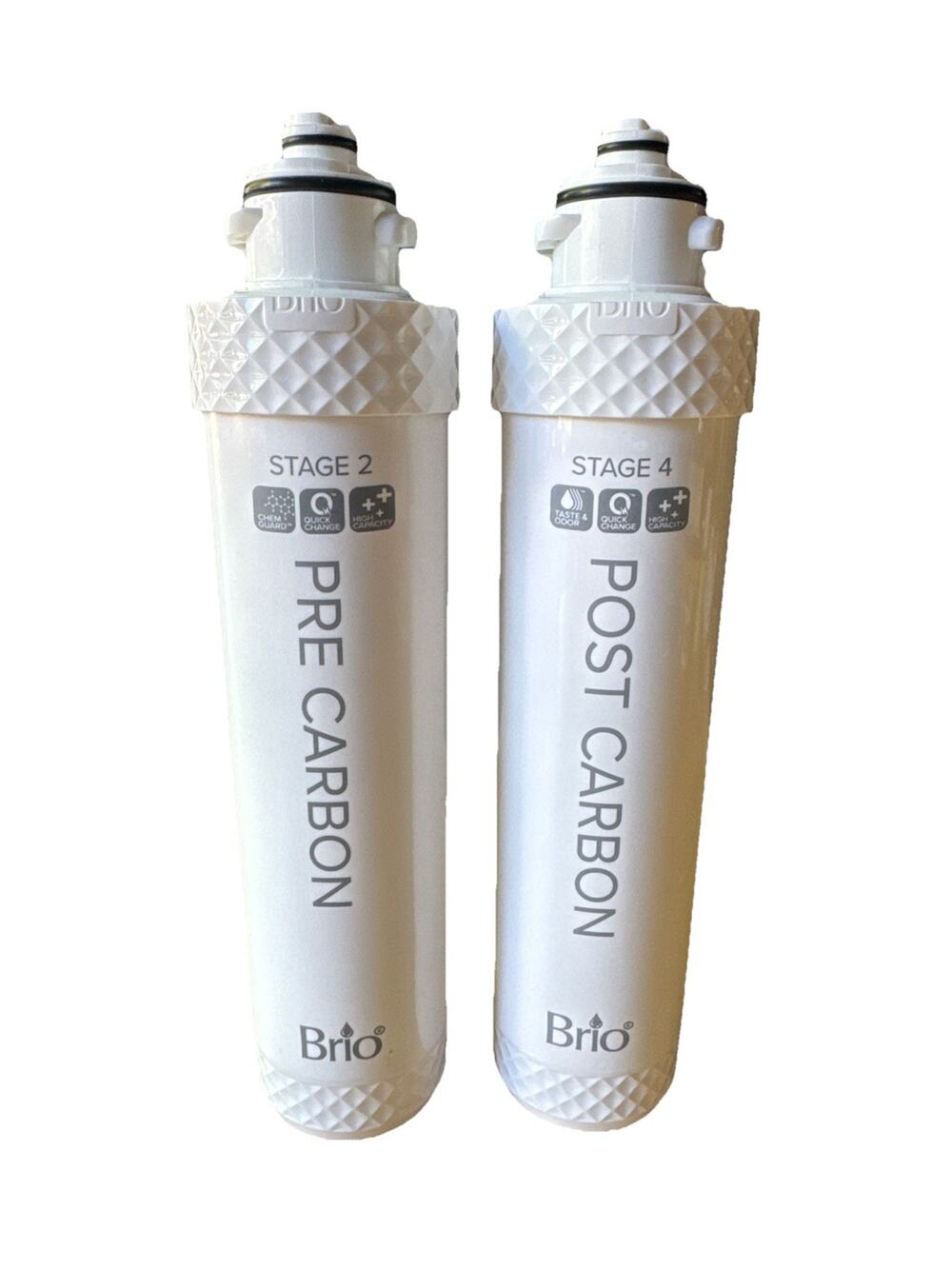 Brio Pre & Post Carbon Replacement Water Filters Set of 2 Open Box New